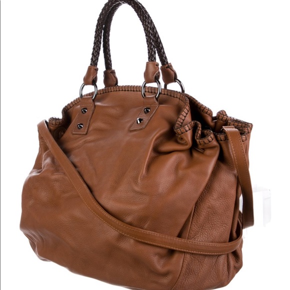 Carlos Falchi Brown Leather Hobo Bag - Picture 3 of 5